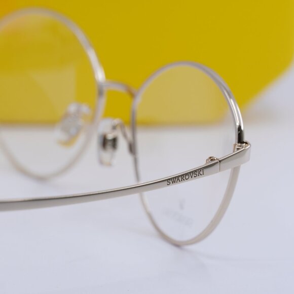 Swarovski SK5347 032 Round Eyeglasses - Pale Gold 55mm - Picture 6 of 10